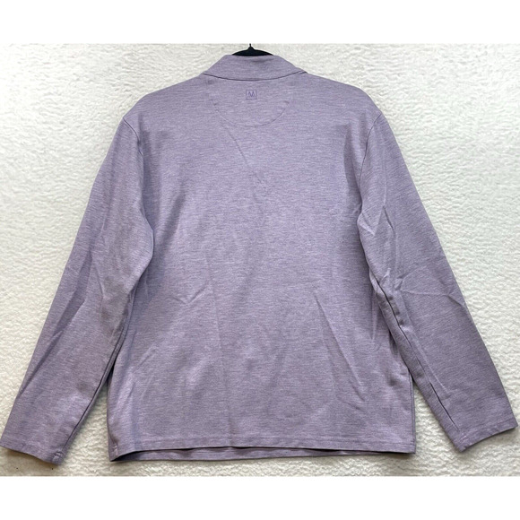Mizzen and Main Sweater Mens Medium Purple Proflex Quarter Zip Pullover Golf - Picture 2 of 9